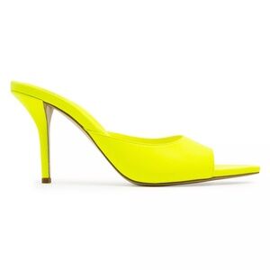 GIA BORGHINI Perni  stiletto mules Highlighter Yellow Size-8/5